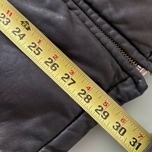 Andrew Marc Leather Jacket with Fur Trim and Hood - Womens Size S - Picture 14 of 16